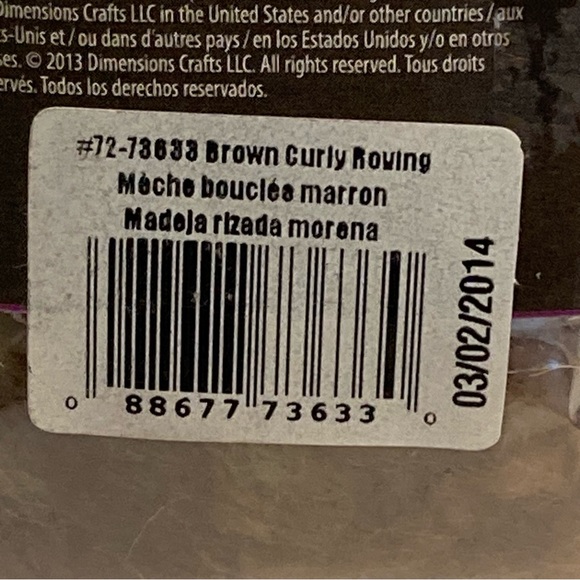 12 Dimensions FeltWorks 100% Wool Brown Curly Roving 0.25oz Needle Felti… - Picture 10 of 15